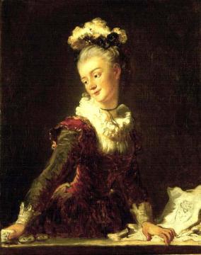 Jean-Honore Fragonard Portrait of Marie-Madeleine Guimard (1743-1816), French dancer Norge oil painting art